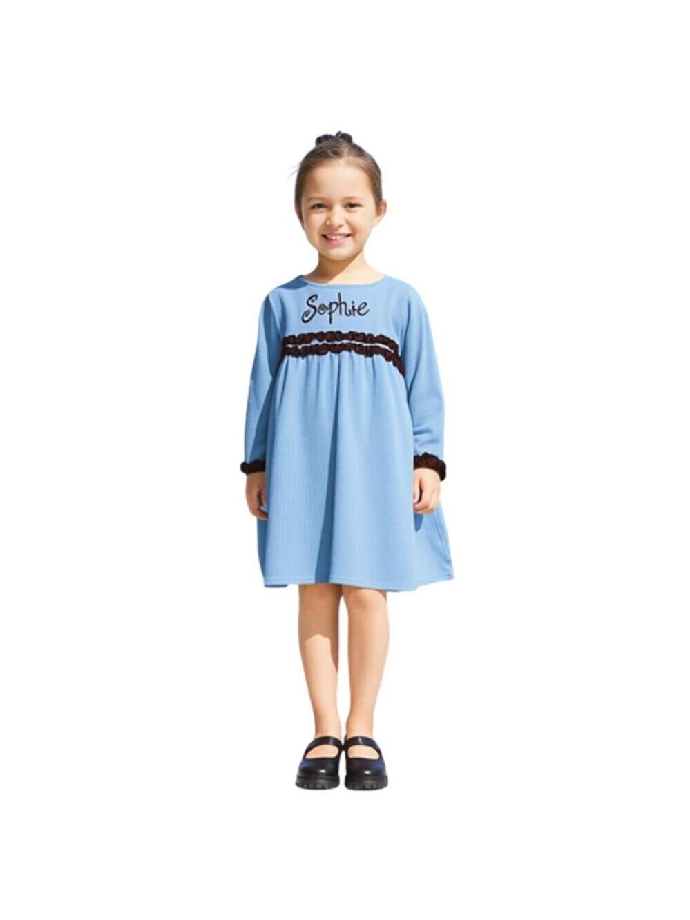 Smockadot Blue Sophie Monogram dress Size 4T